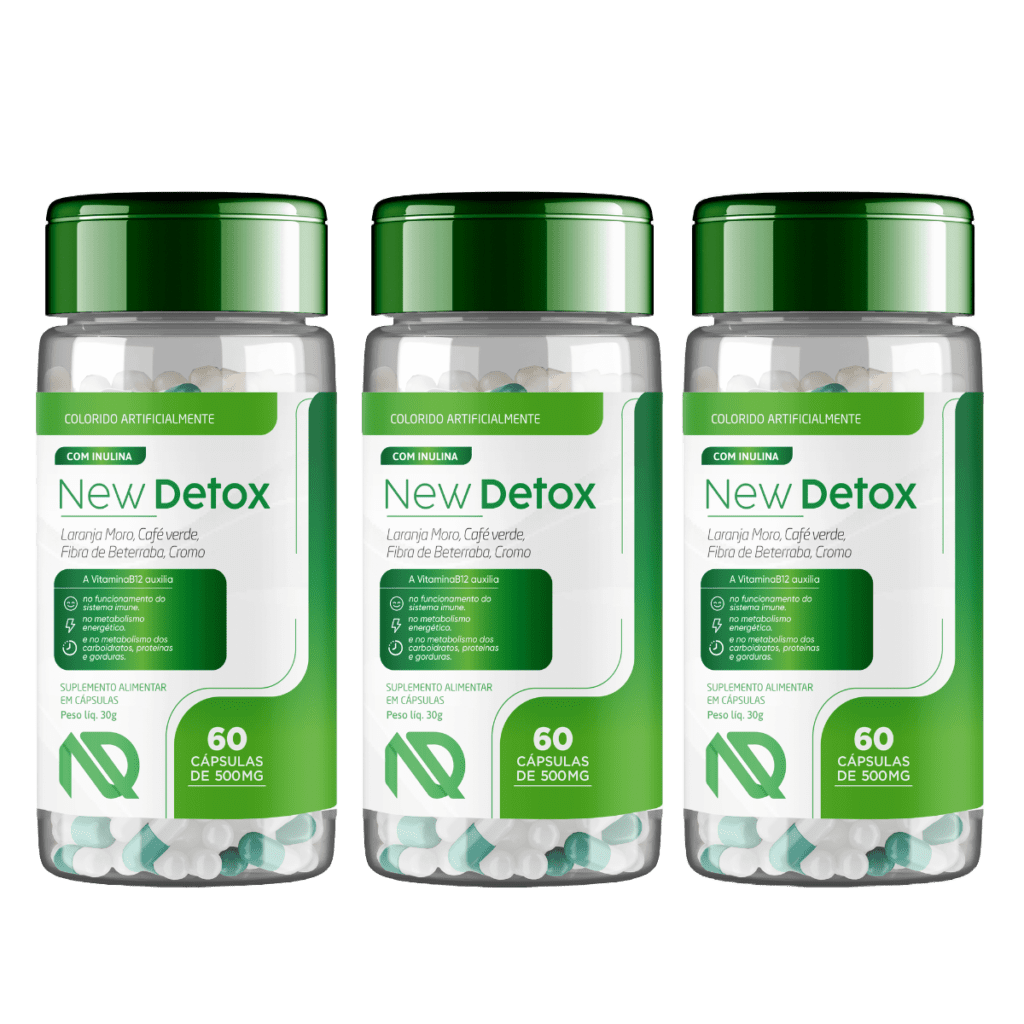 Suplemento New Detox (3 Potes ) + EBOOK + APP